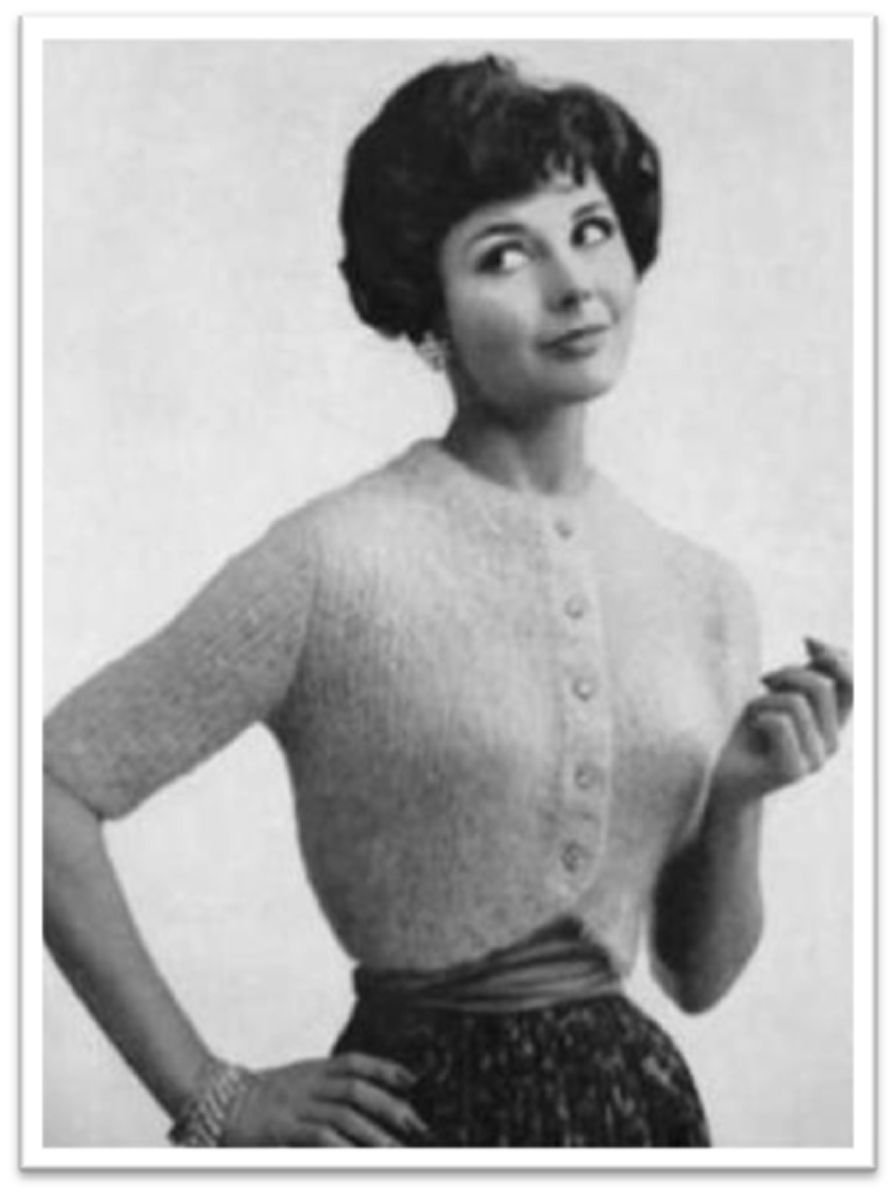 PATTERN #1749 MOHAIR SHRUG VINTAGE KNITTING