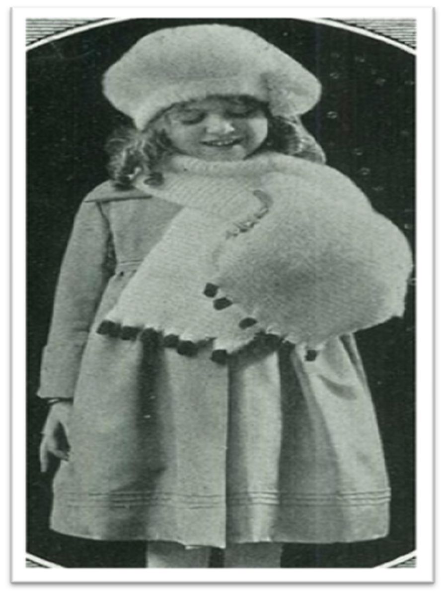 PATTERN #1752 CHILD'S KNITTED ANGORA SET VINTAGE KNITTING