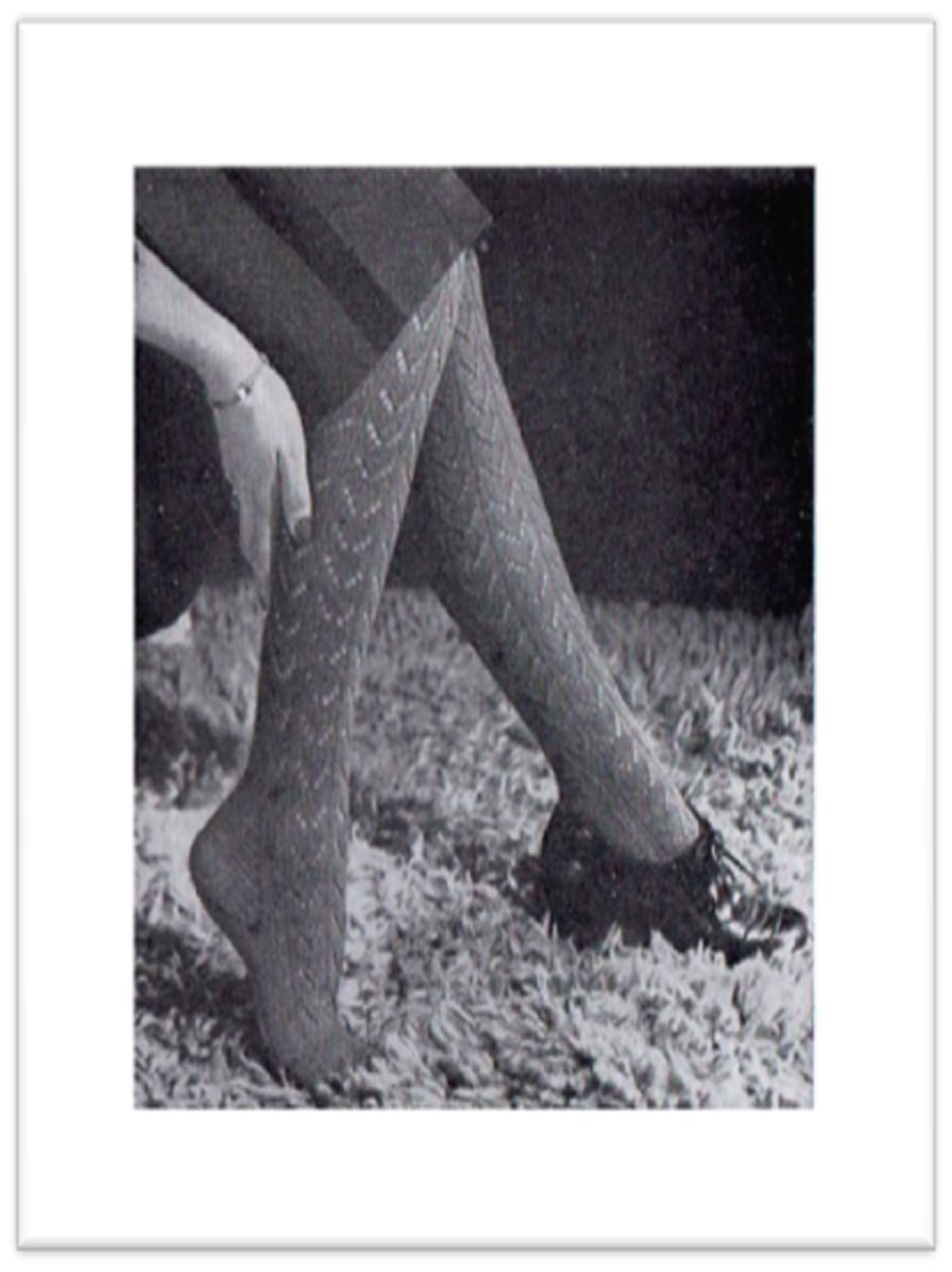 PATTERN #1759 LACE PATTERN STOCKING VINTAGE KNITTING