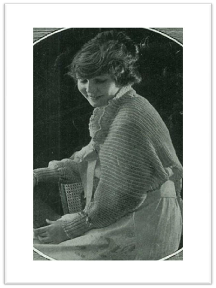 PATTERN #1519 LADIES' KNITTED SACQUE VINTAGE KNITTING
