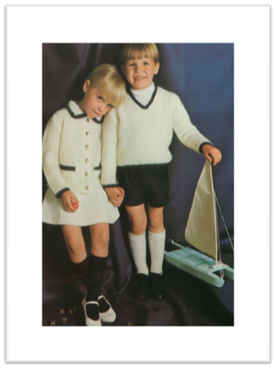 PATTERN #1532 HANSEL AND GRETEL VINTAGE KNITTING