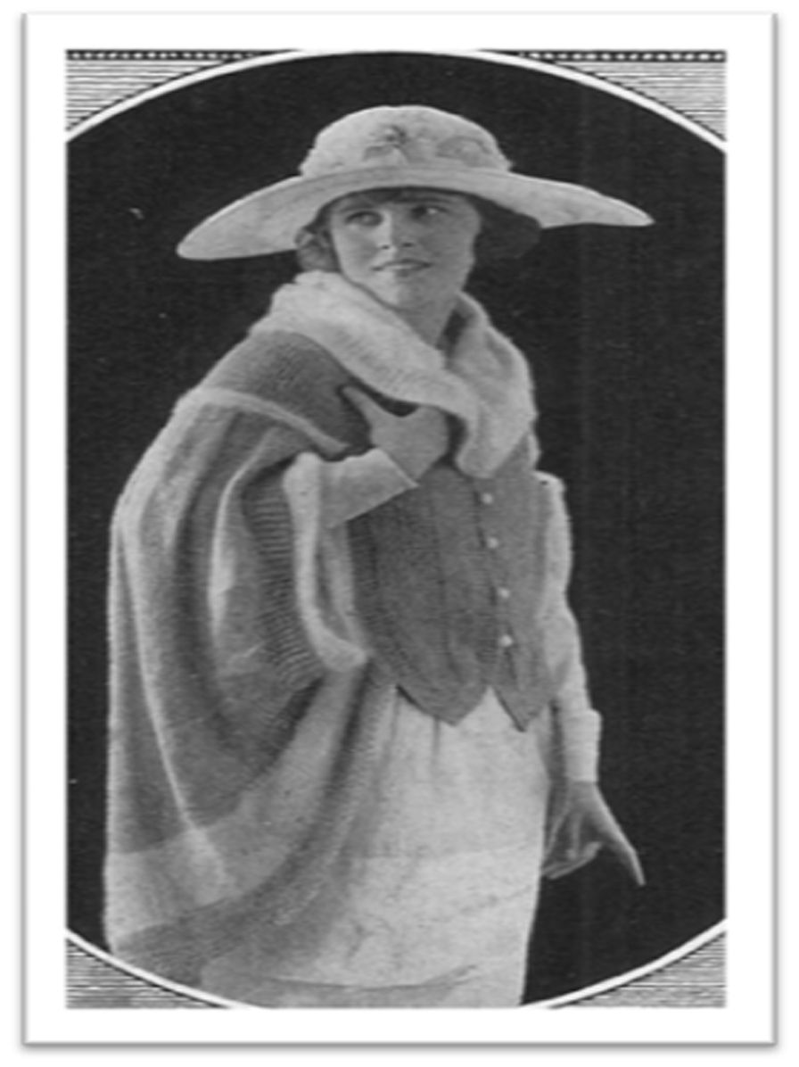 PATTERN #1543 KNITTED CAPE VINTAGE KNITTING