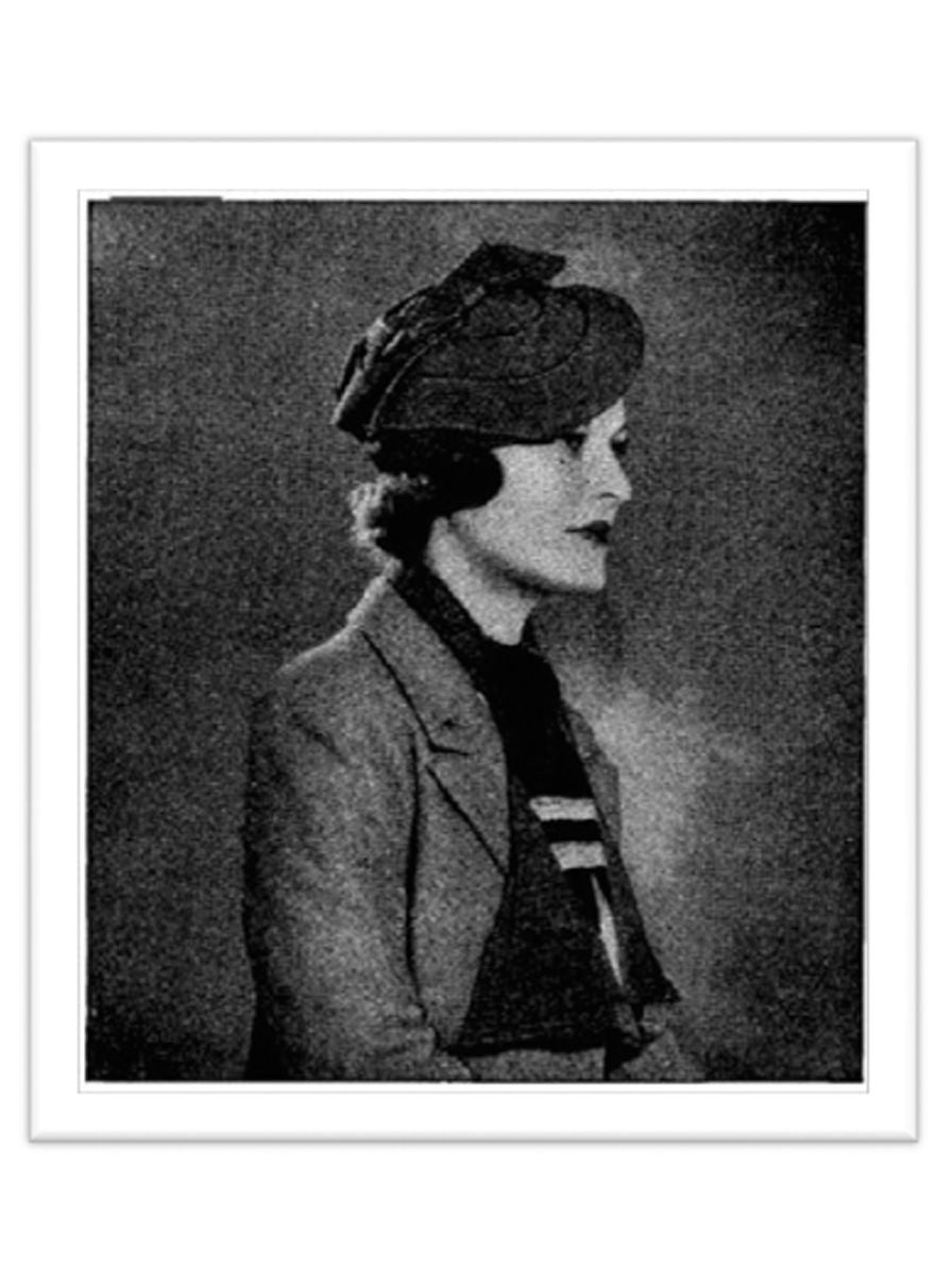 PATTERN #1561 TILTED BERET VINTAGE CROCHET