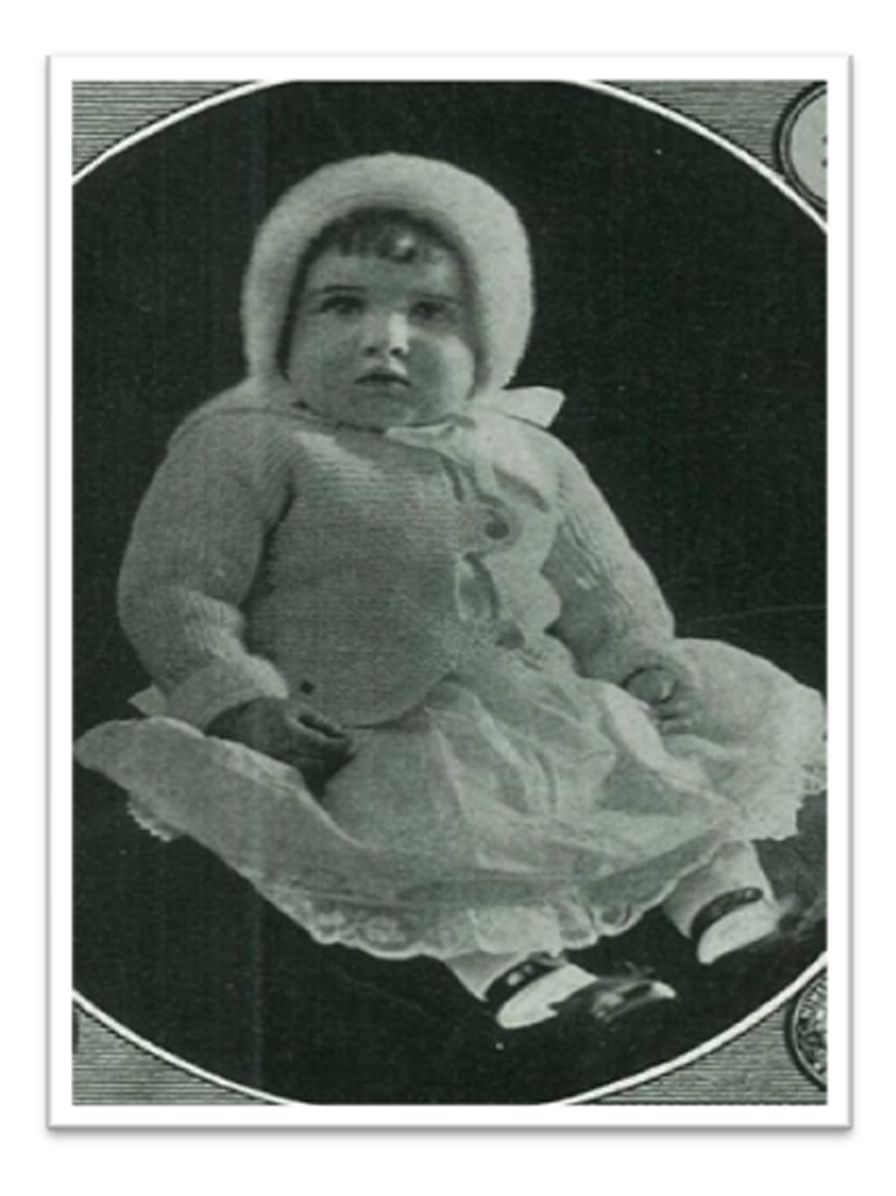 PATTERN #1564 BABY'S KNITTED SWEATER VINTAGE KNITTING
