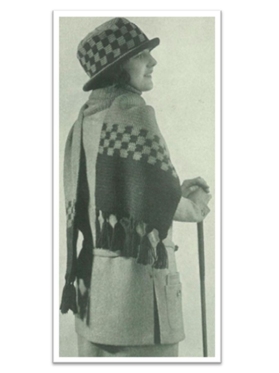 PATTERN #1566 HAT AND SCARF VINTAGE CROCHET