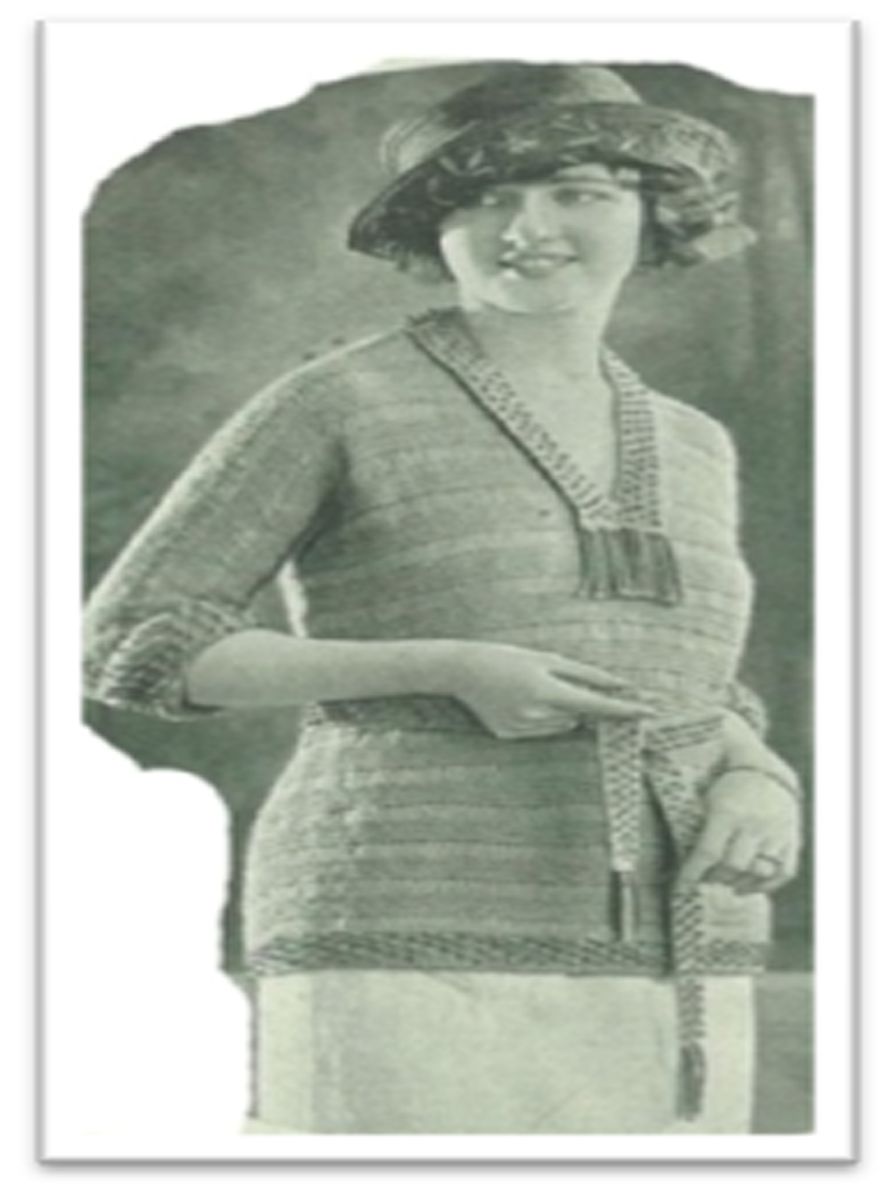 PATTERN #1569 BEADED FLOSS SLIPOVER VINTAGE KNITTING