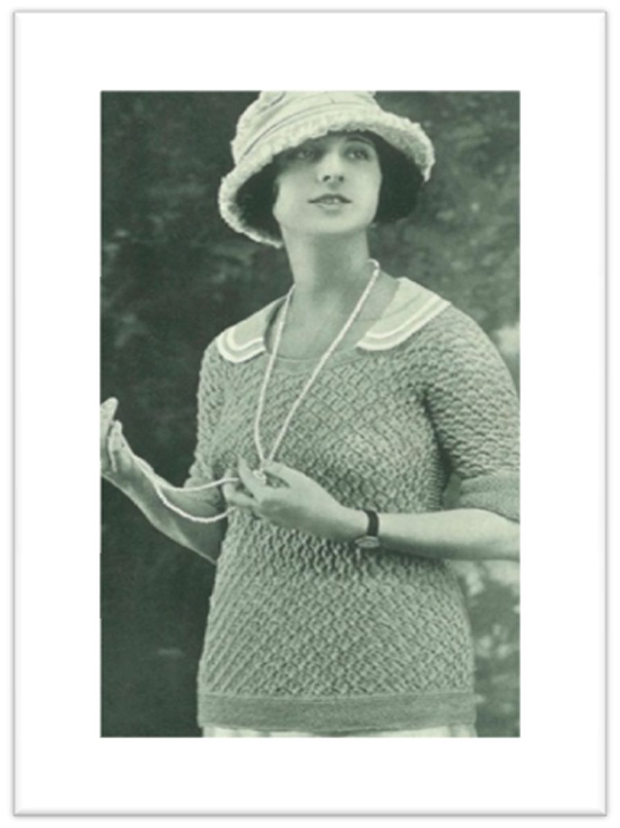 PATTERN #1570 FLOSS SWEATER VINTAGE KNITTING