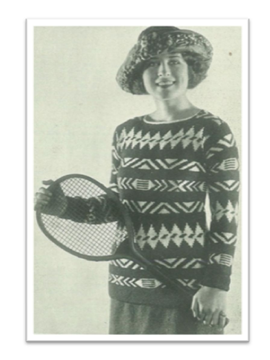 PATTERN #1574 NAVAJO SLIPOVER VINTAGE KNITTING