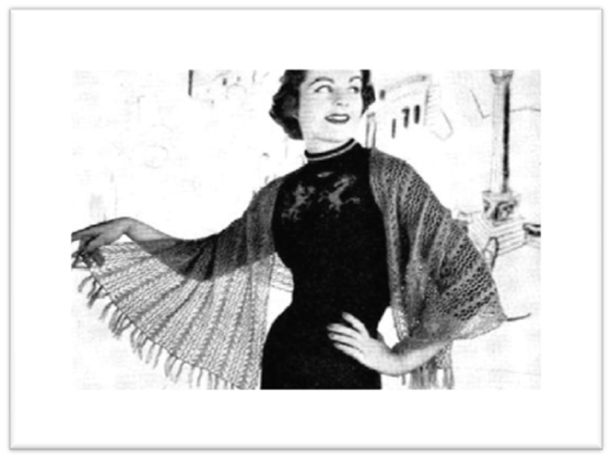 PATTERN #1578 COBWEB STOLE VINTAGE KNITTING