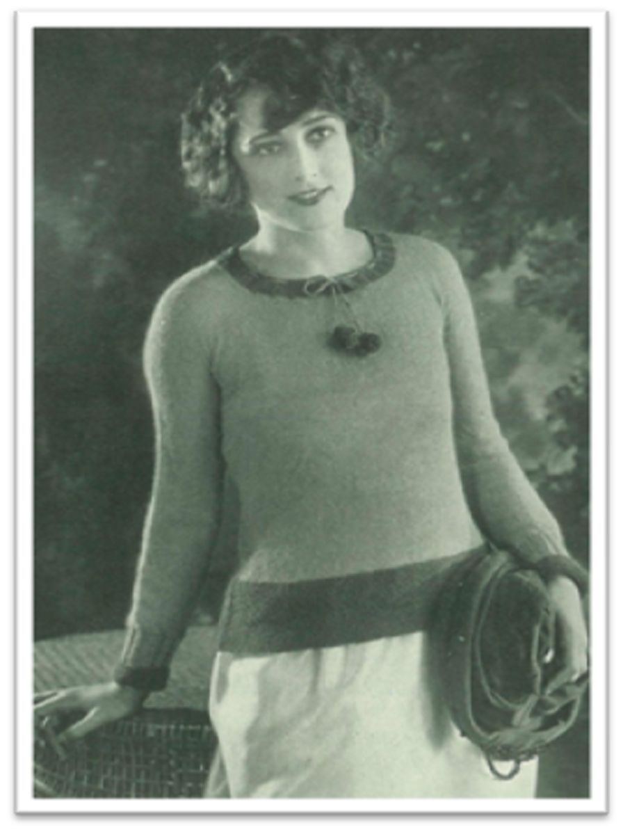 PATTERN #1580 LACE-STITCH SLIPOVER VINTAGE KNITTING