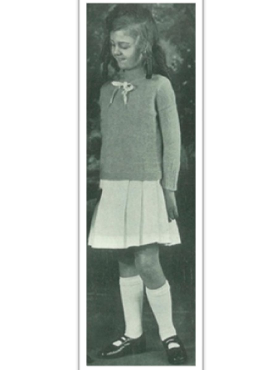 PATTERN #1588 CHILD'S SLIPOVER VINTAGE KNITTING