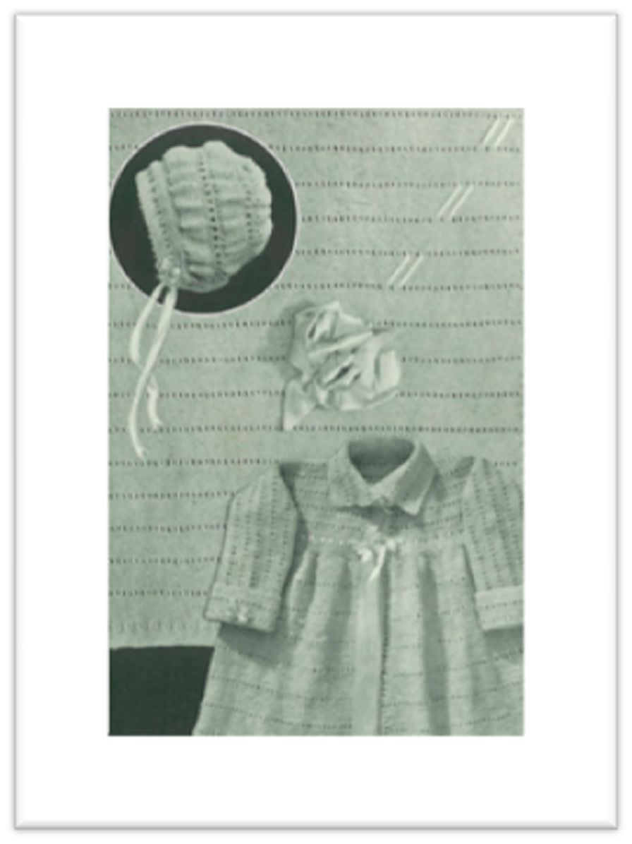 PATTERN #1592 POMPADOUR COAT AND CAP VINTAGE KNITTING