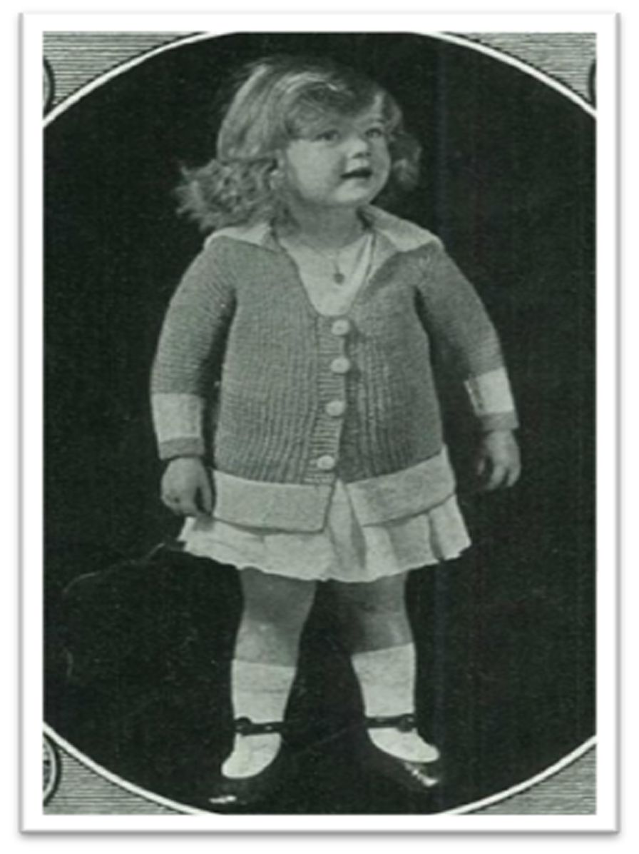 PATTERN #1593 CHILD'S KNITTED SWEATER VINTAGE KNITTING