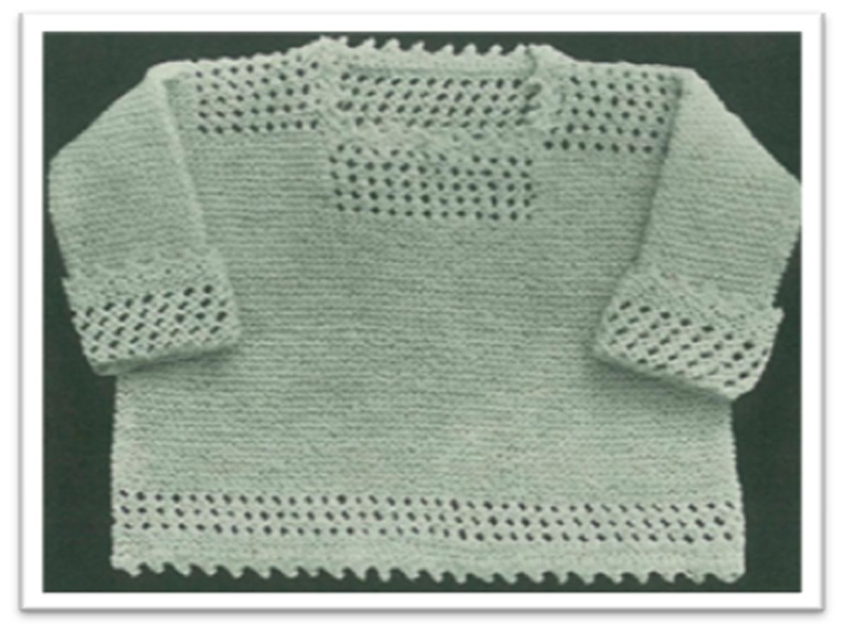 PATTERN #1595 BABY SACQUE VINTAGE KNITTING