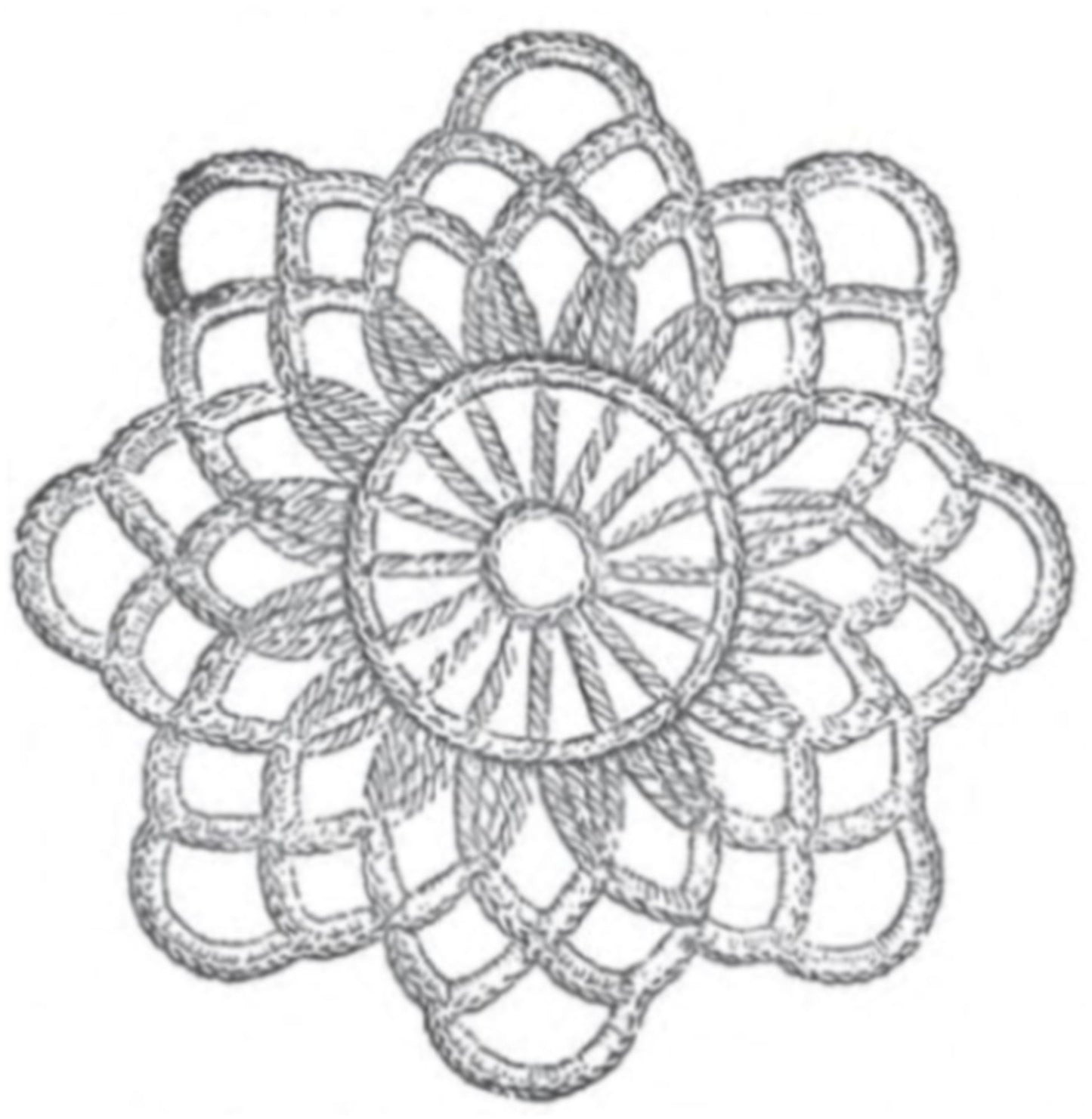 PATTERN #1919 ROSETTE VINTAGE CROCHET