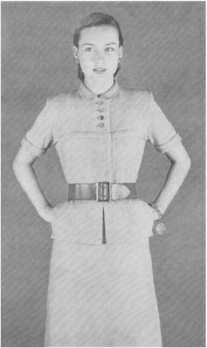 PATTERN #1929 ONE-PIECE, HIP POCKETS VINTAGE KNITTING