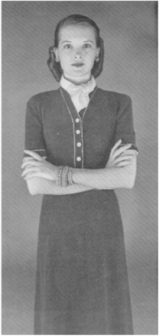 PATTERN #1930 CARDIGAN NECKLINE VINTAGE KNITTING