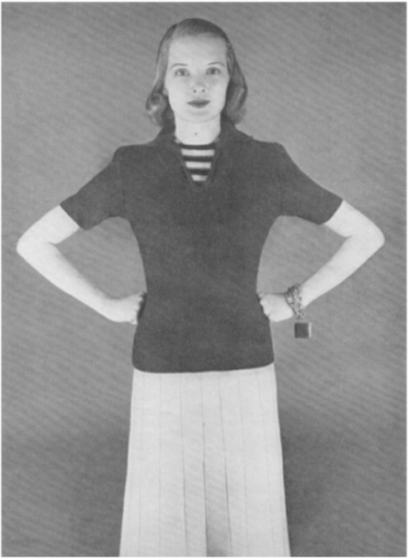 PATTERN #1931 MIDDY, SKIRT, DICKEY VINTAGE KNITTING