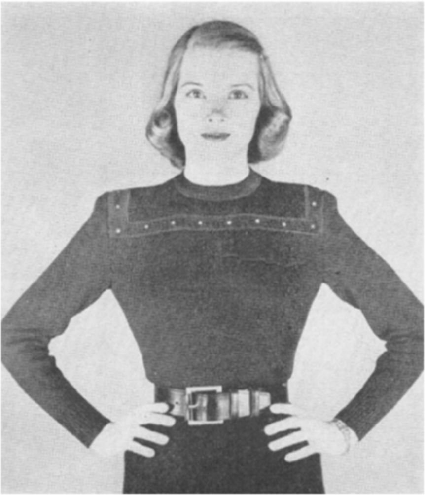PATTERN #1935 STAR STUDDED YOKE VINTAGE KNITTING