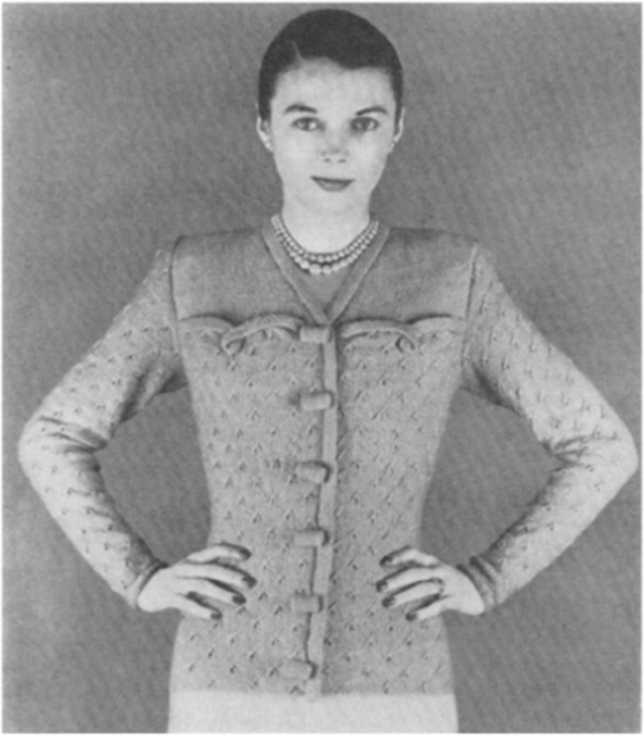 PATTERN #1940 BUTTON AND BOUND VINTAGE KNITTING