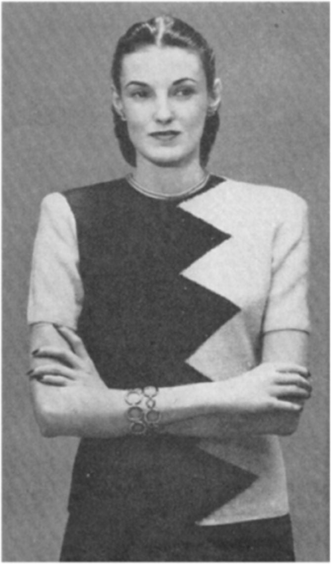 PATTERN #1941 ZIGZAG IN TWO COLOURS VINTAGE KNITTING