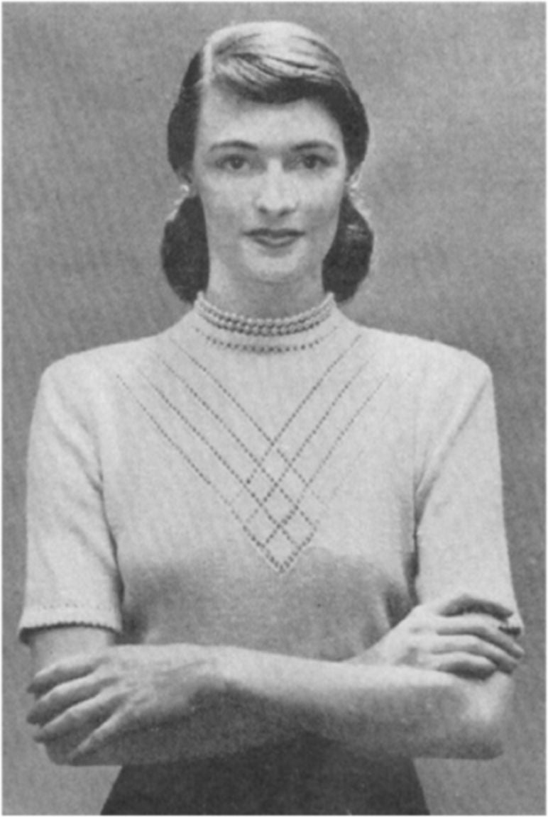 PATTERN #1942 EYELET YOKE VINTAGE KNITTING