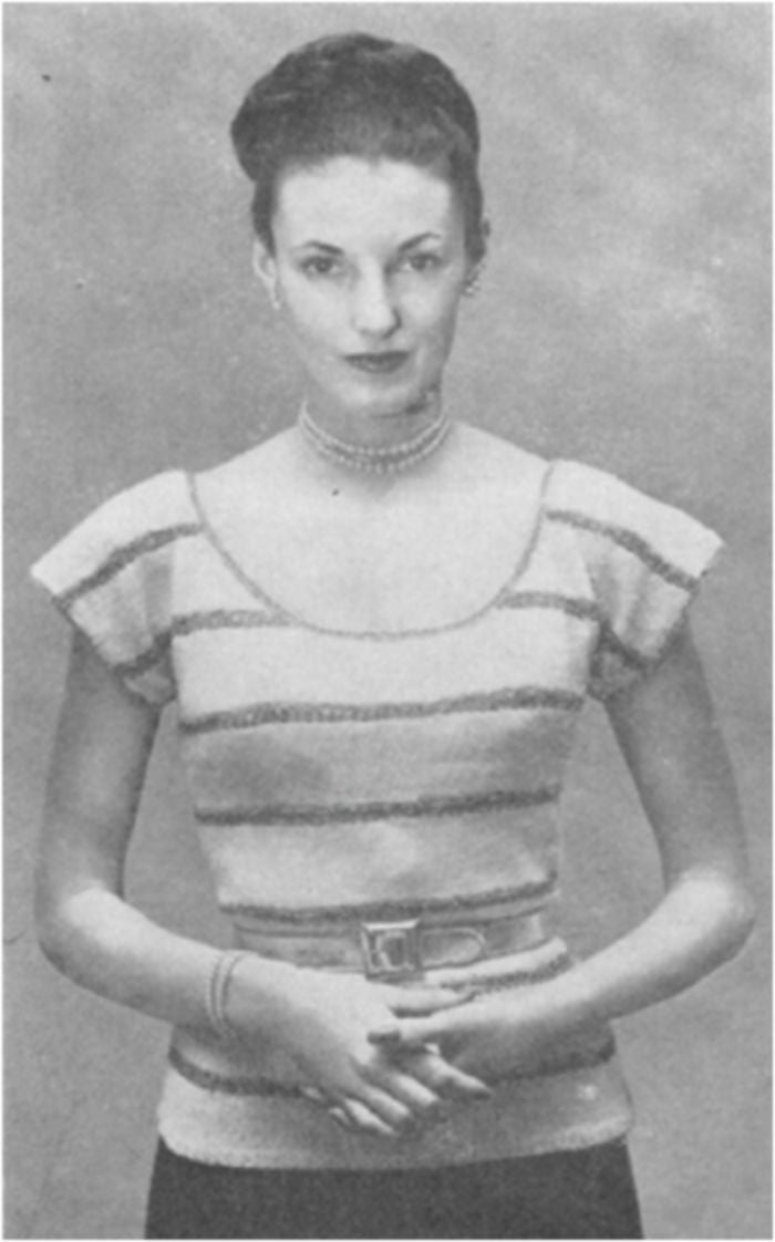 PATTERN #1944 SCOOPED NECKLINE VINTAGE KNITTING