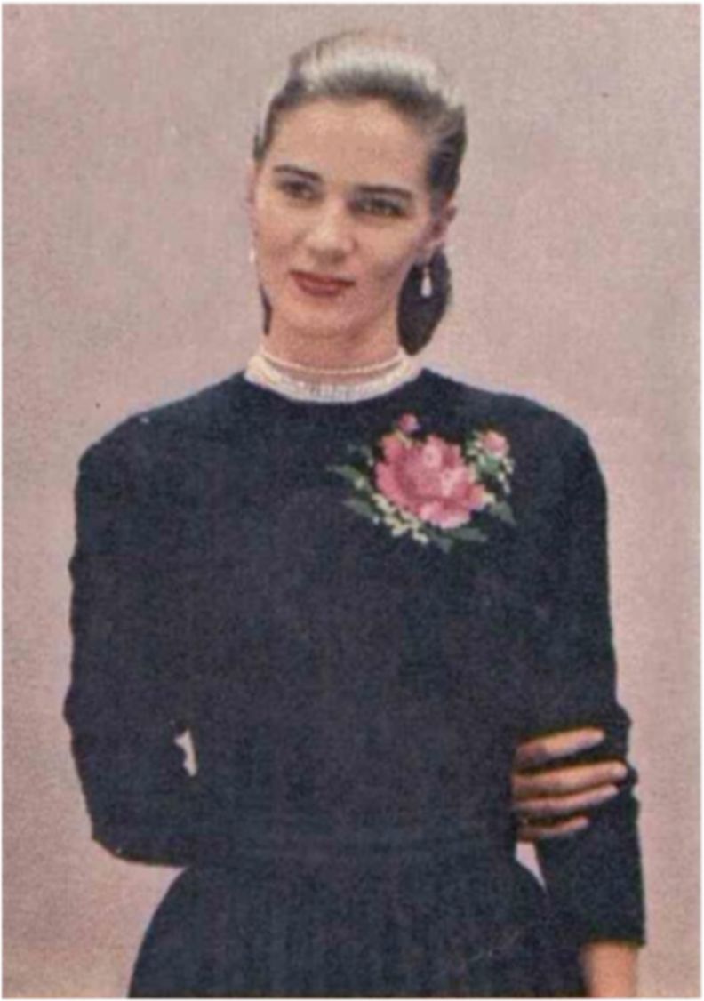 PATTERN #1948 KNIT- IN ROSE VINTAGE KNITTING