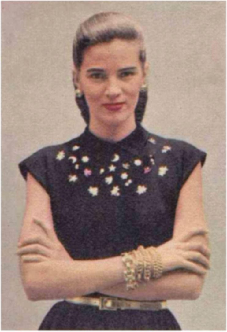 PATTERN #1950 TINY COLLAR, CAP SLEEVES VINTAGE KNITTING