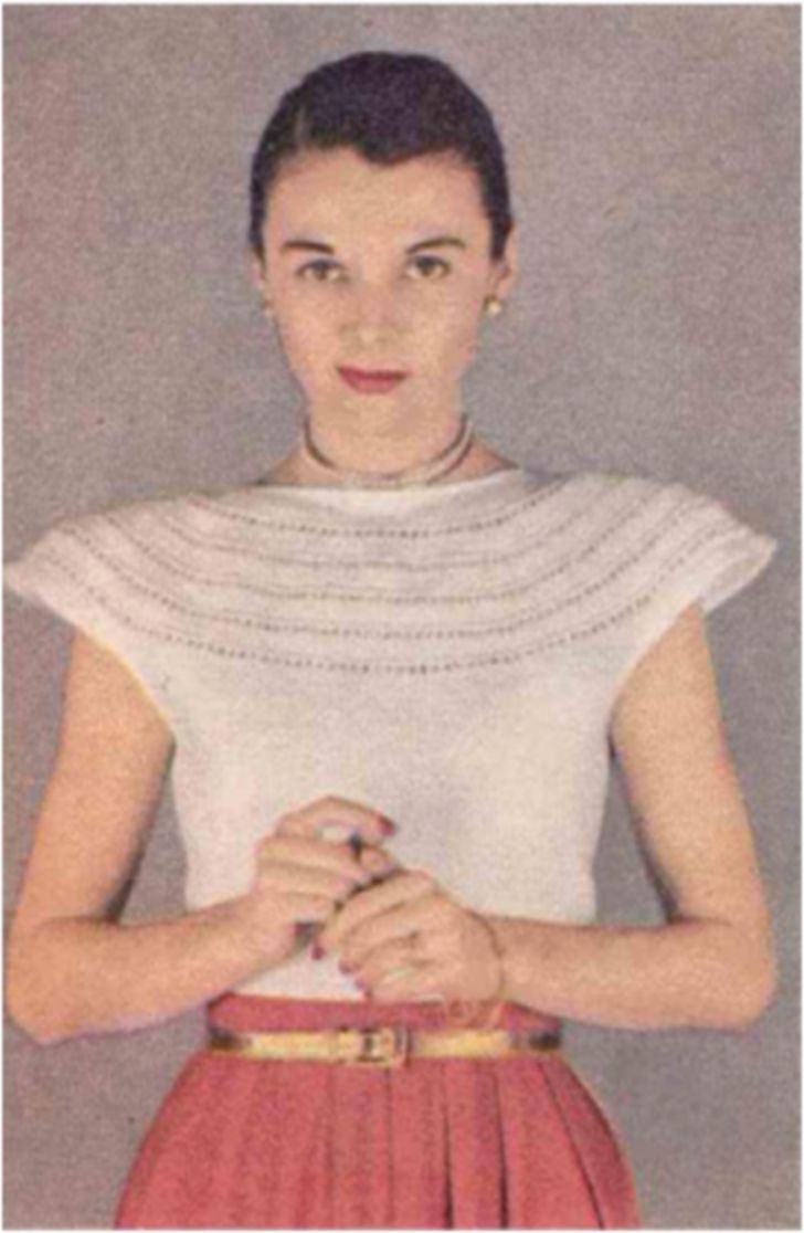 PATTERN #1951 GILT-THREADED YOKE VINTAGE KNITTING