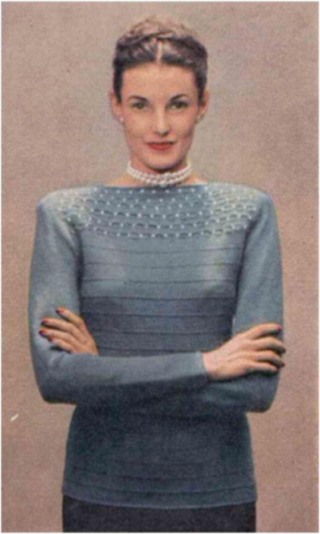 PATTERN #1952 LONG TORSO, SMOCKED VINTAGE KNITTING