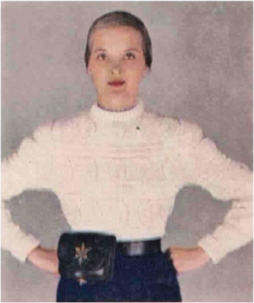 PATTERN #1956 EMBOSSED-LEAF DESIGN VINTAGE KNITTING