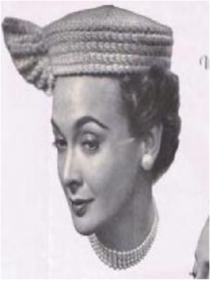 PATTERN #1960 KNITTED HAT VINTAGE KNITTING