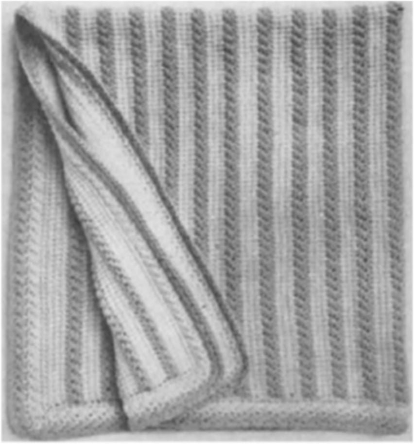 PATTERN #1967 BLANKET IN TWO COLOURS VINTAGE KNITTING