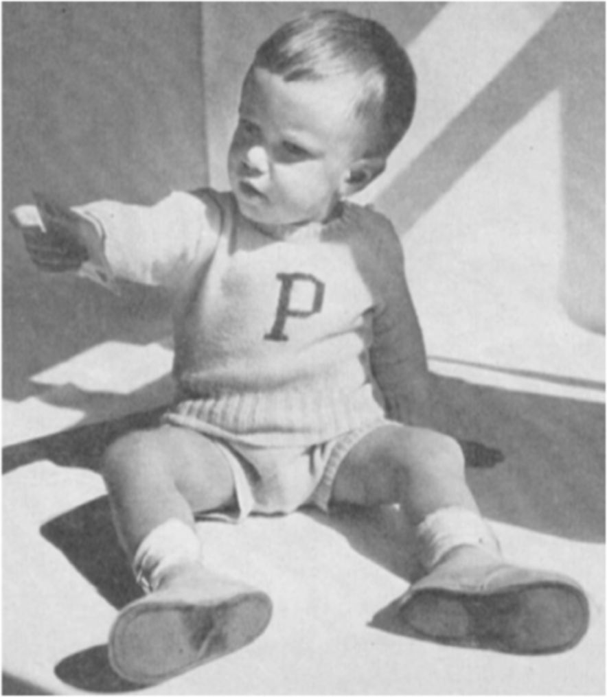 PATTERN #1969 UNIVERSITY-LETTER SWEATER VINTAGE KNITTING