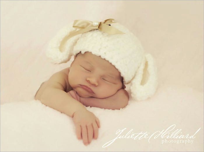 lamb or bunny easter beanie