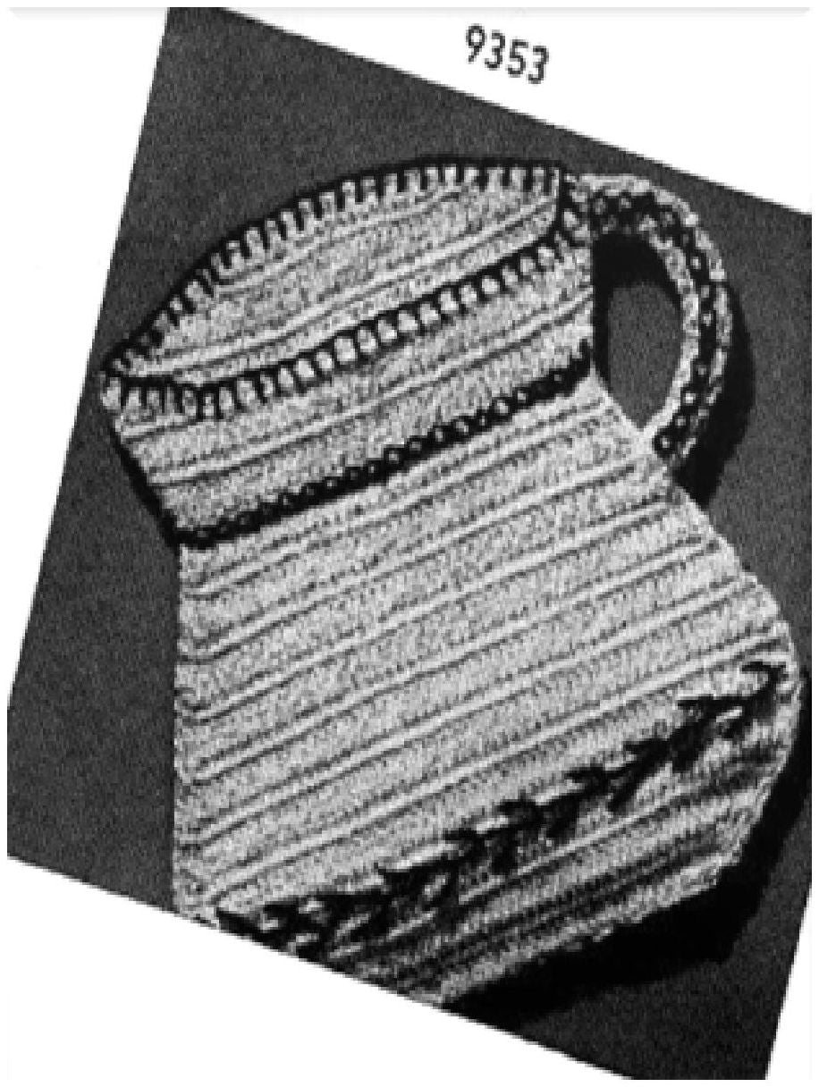 PATTERN #0488 PITCHER POTHOLDER VINTAGE CROCHET