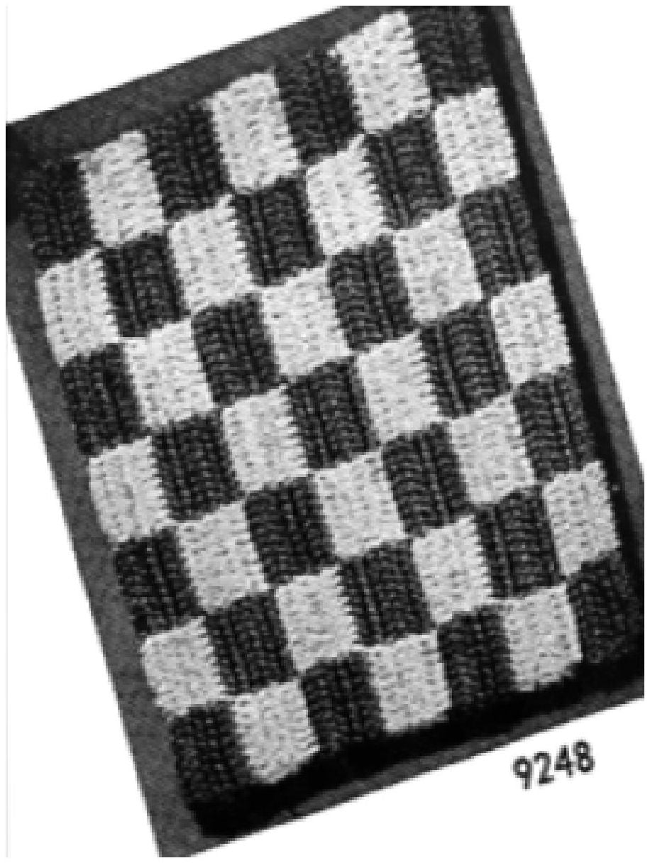 PATTERN #0499 CHECKERED POTHOLDER VINTAGE CROCHET