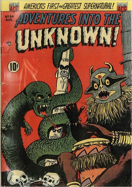 Adventures into the Unknown Number 34 Horror Comic Book