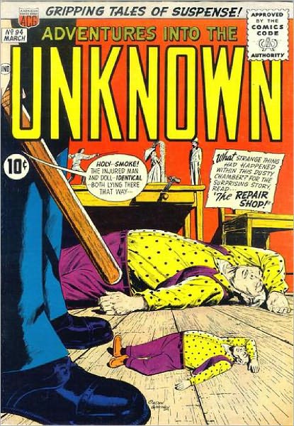 Adventures into the Unknown Number 94 Horror Comic Book