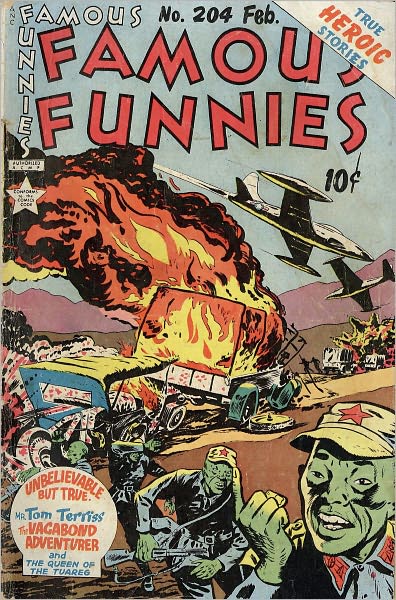 Famous Funnies Number 204 War Comic Book