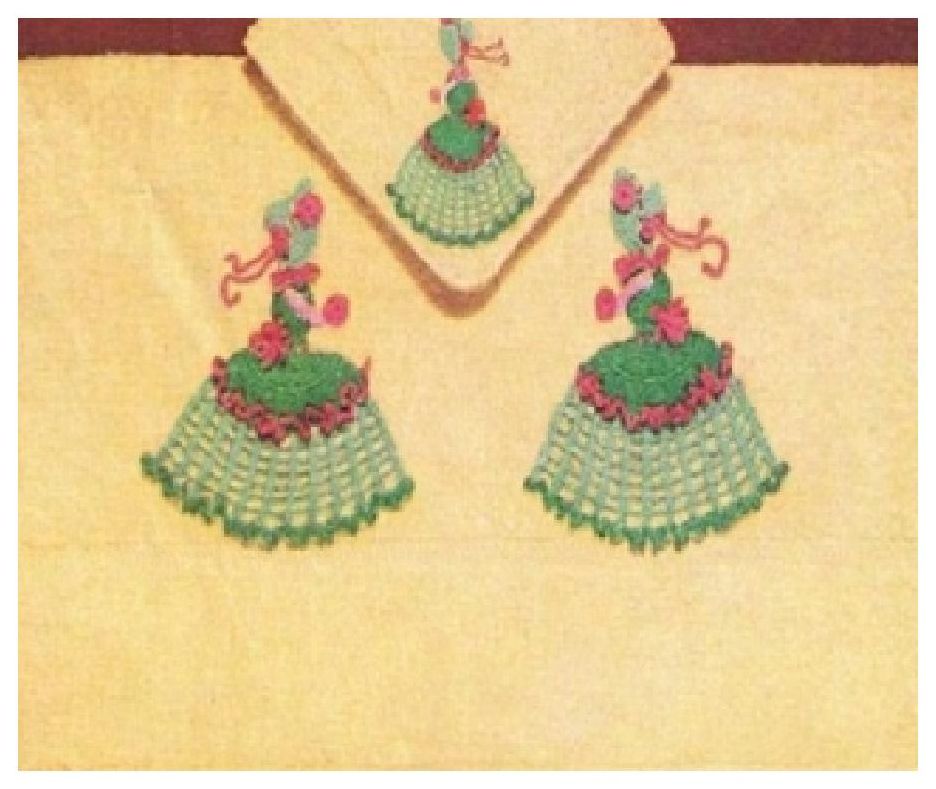 PATTERN #0537 BATH TOWEL AND FACE CLOTH VINTAGE CROCHET