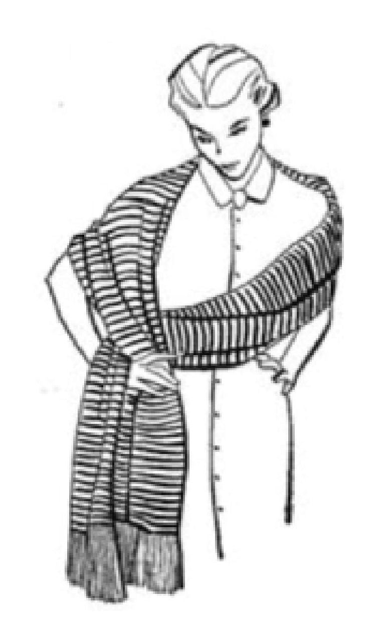 PATTERN #0548 STOLE VINTAGE KNITTING