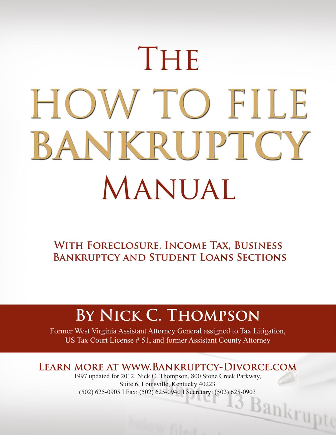 How to File Bankruptcy Manual