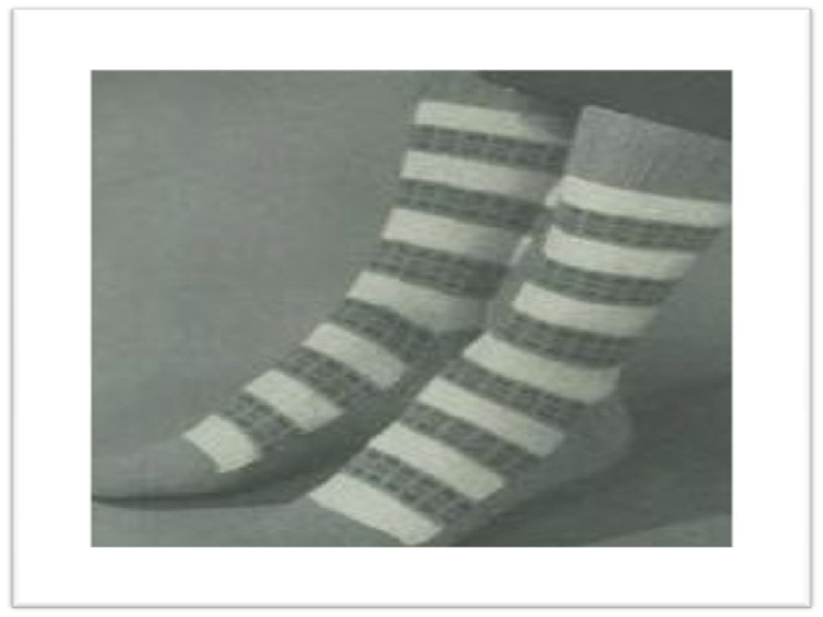 PATTERN #0567 MEN'S STRIPED SOCKS VINTAGE KNITTING