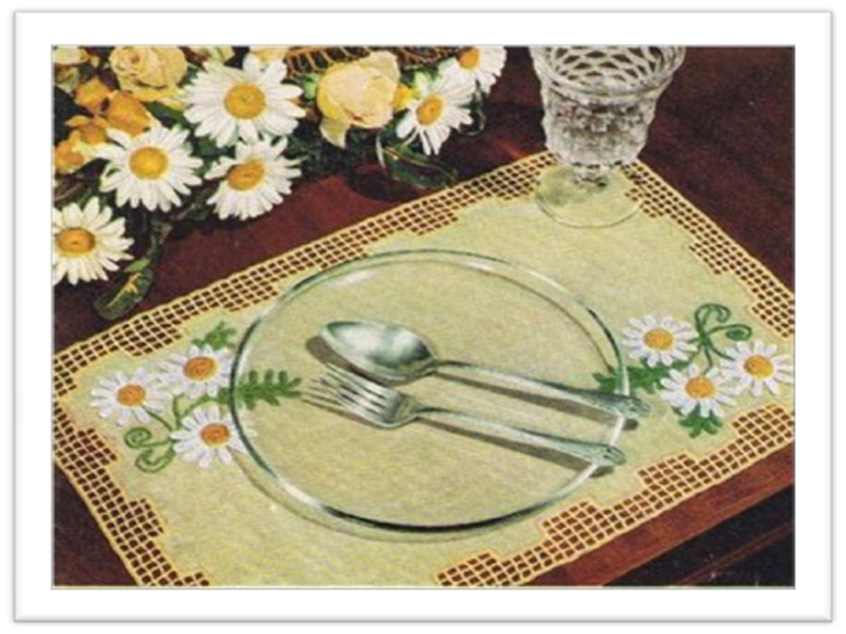 PATTERN #0569 DAISY DOILY VINTAGE CROCHET