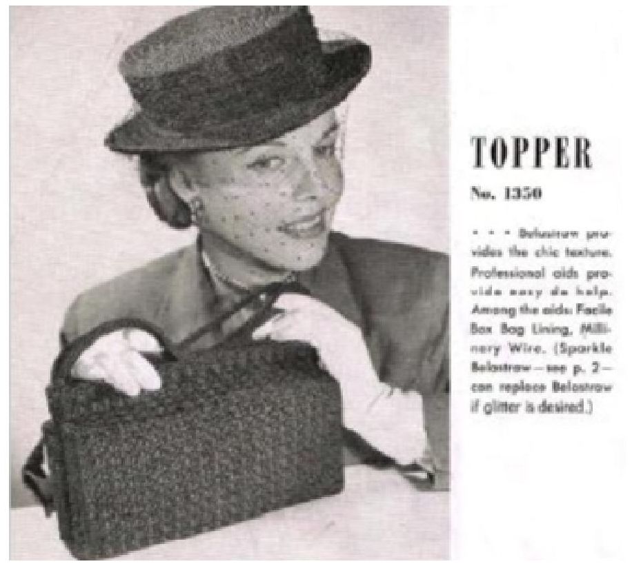 PATTERN #0571 TOPPER AND BAG VINTAGE CROCHET