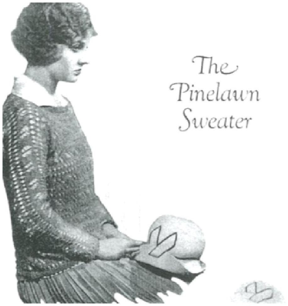 PATTERN #0598 PINELAWN SWEATER VINTAGE KNITTING