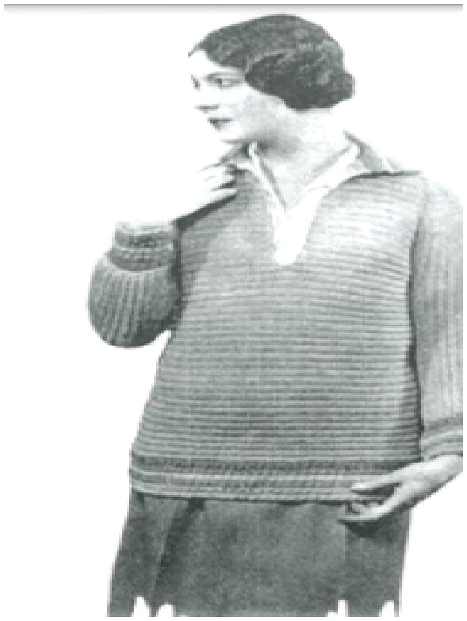 PATTERN #0614 CHADWICK SWEATER VINTAGE CROCHET