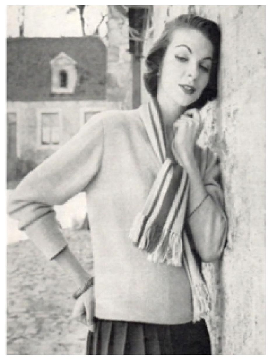 PATTERN #0522 SCARF BLOUSE VINTAGE KNITTING